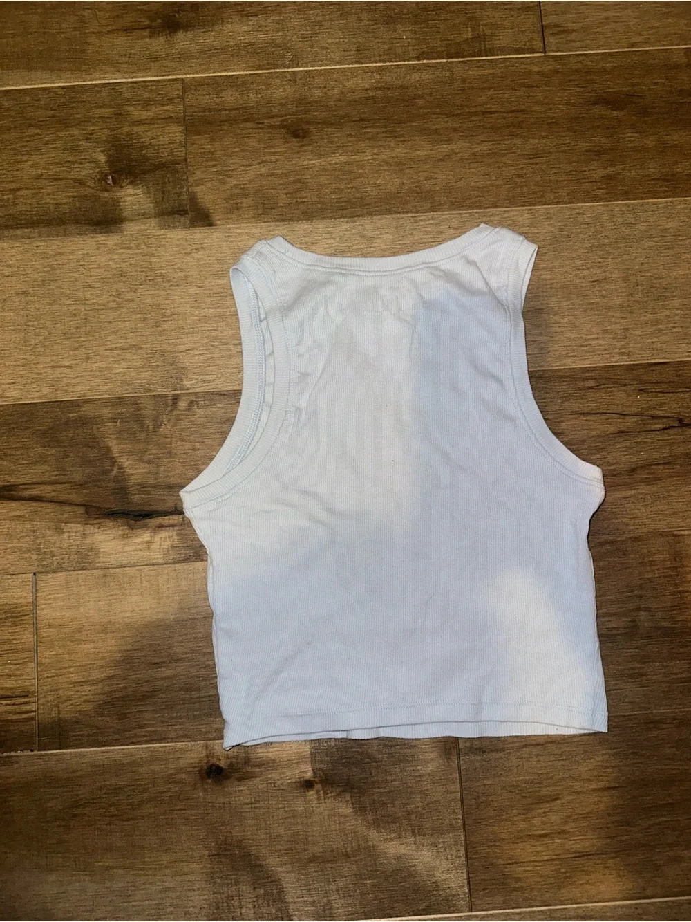 Blue Ribbed Tank Top - Picture 2 of 3